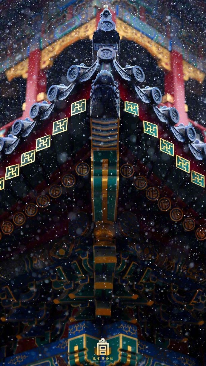 北京下雪# 雪落紫禁城 故宫增彩绘