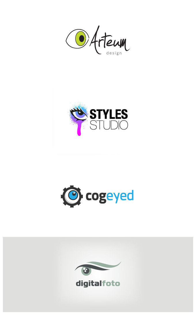 一组以眼睛为元素的logo设计 #标志分享