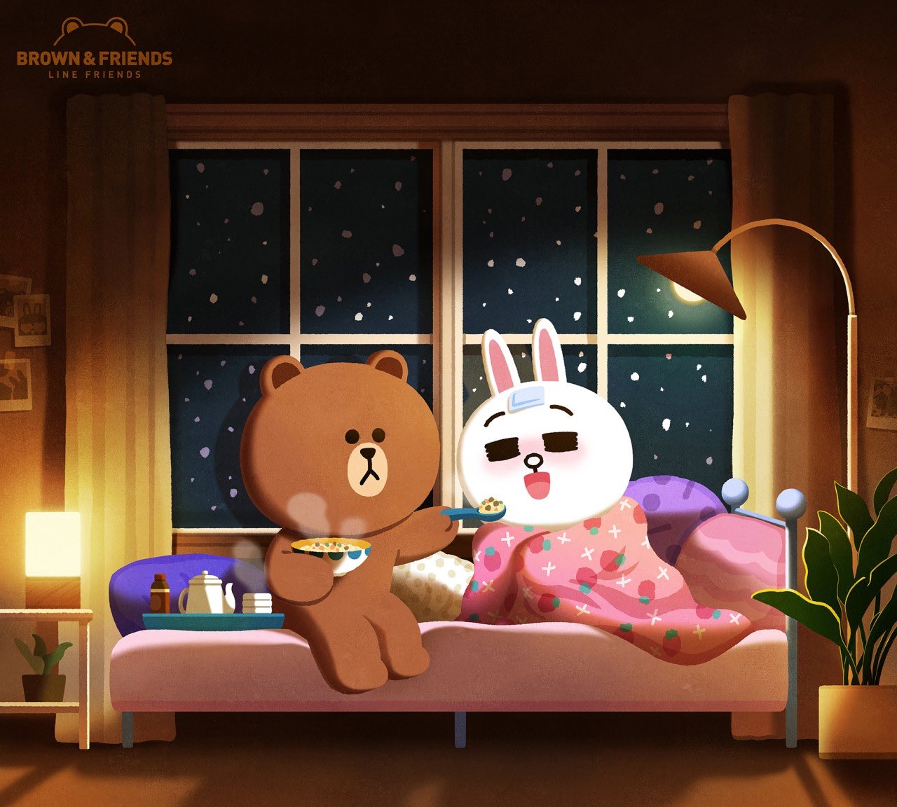 line friends 布朗熊brown choco 可妮兔cony 莎莉鸡sally 馒头人穆恩