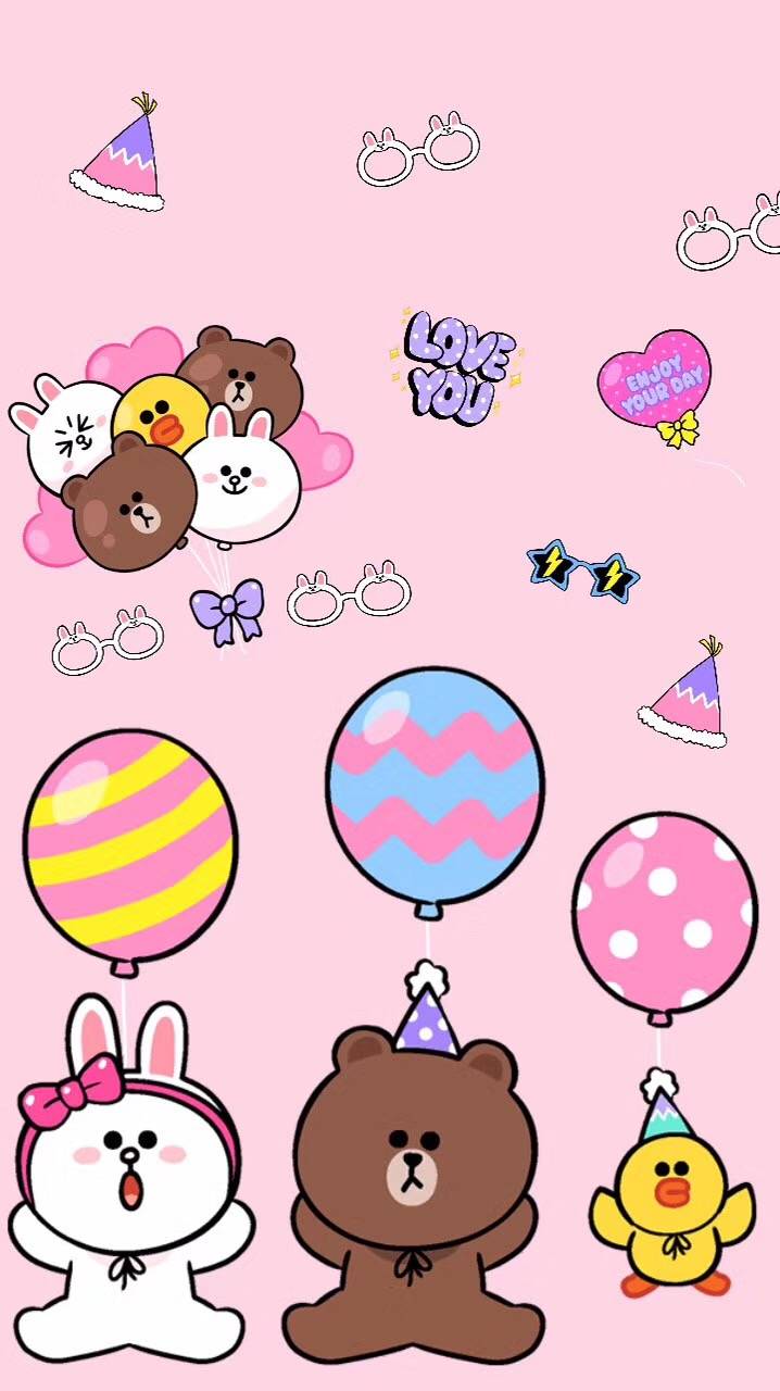 line friends 布朗熊brown choco 可妮兔cony 莎莉鸡sally 馒头人穆恩