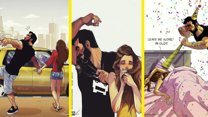 爱人之间 · 插画师 yehuda adi devir | www.yehudadevir.com