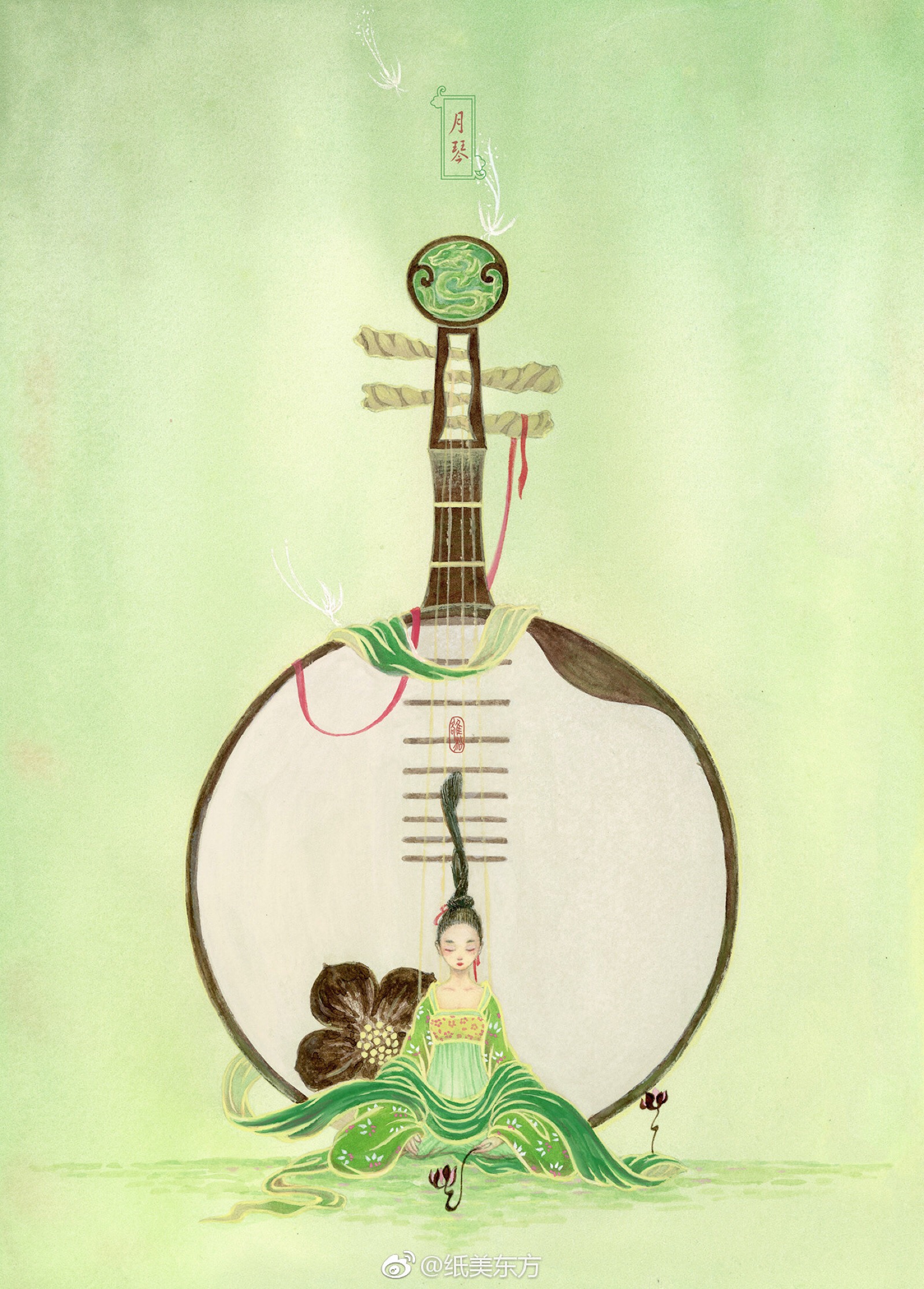 《煌乐三章》中国古典乐器插画师:雒松 luo song