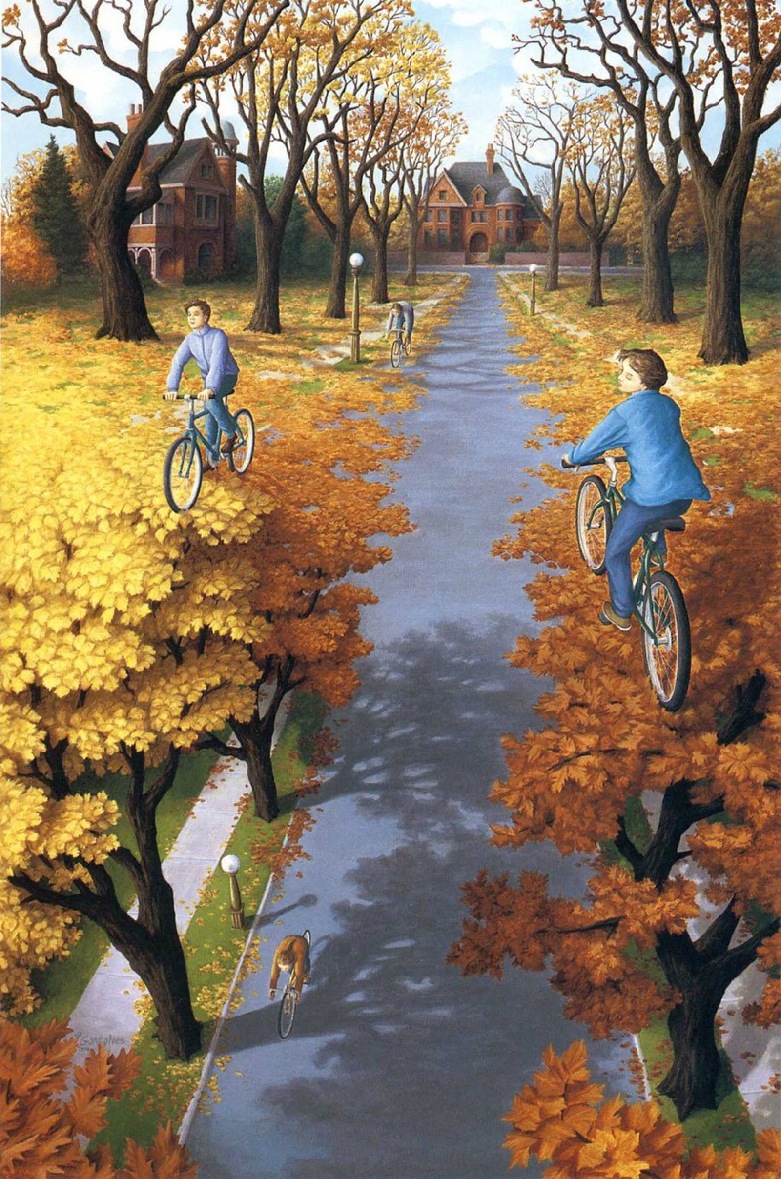 视错觉绘画:想象之上~ 作者:加拿大画家rob gonsalves