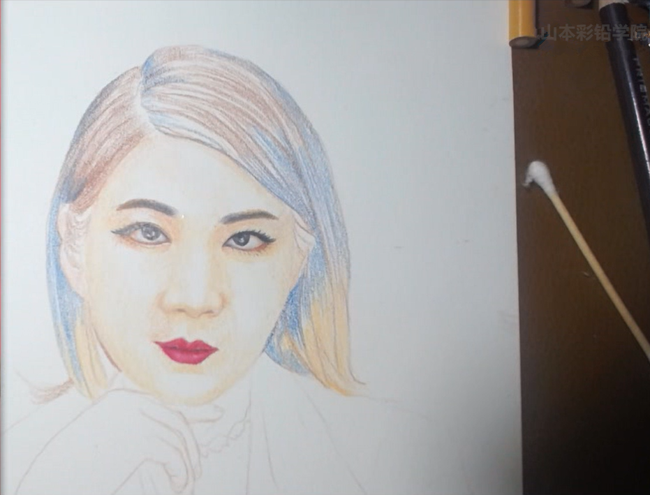 彩铅人物手绘-给美丽的素云老师画一副彩铅画