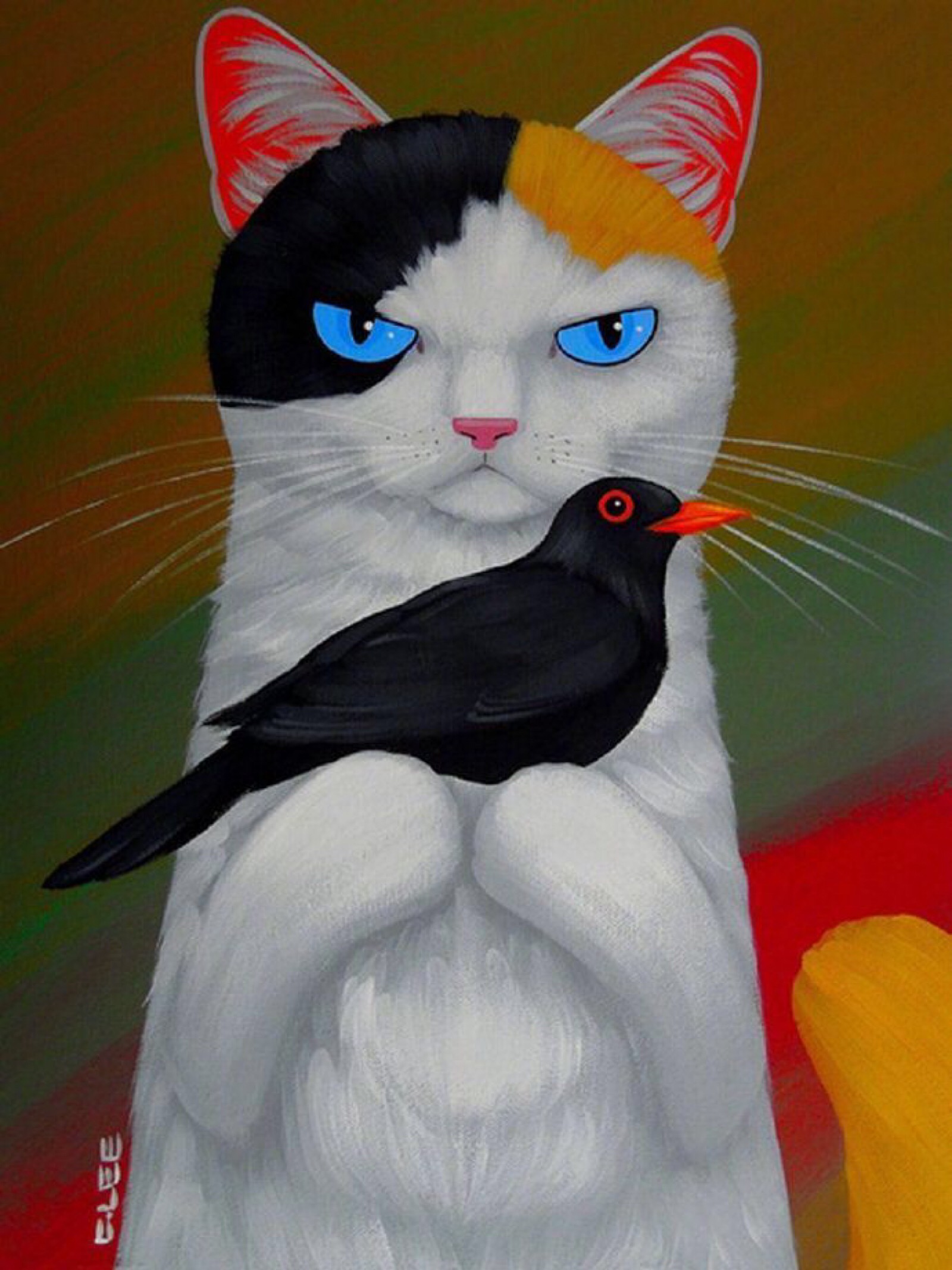 插画师 cary chun lee 画笔下的猫咪 各式各样