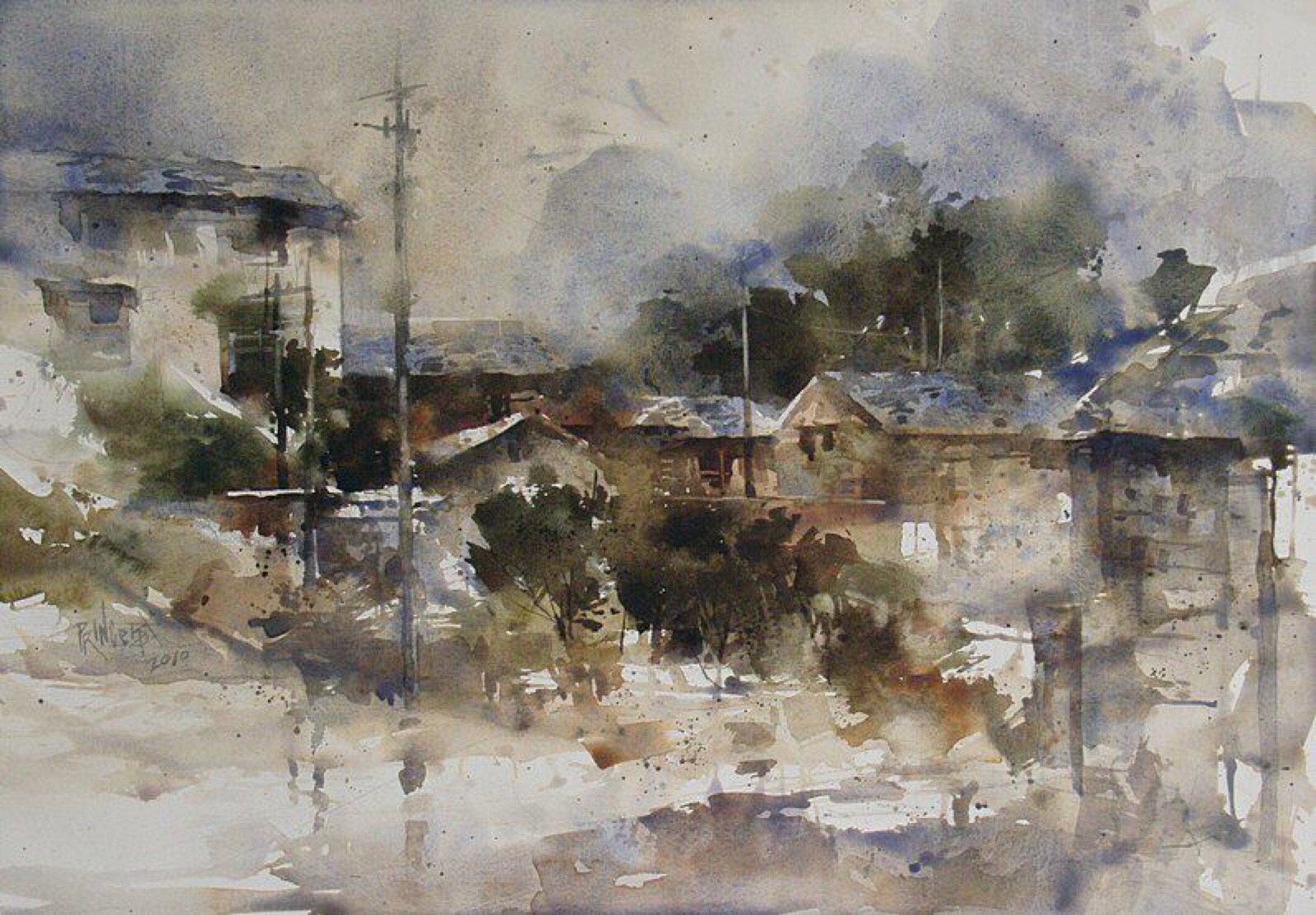 台湾水彩画家:简忠威〖形趣之境