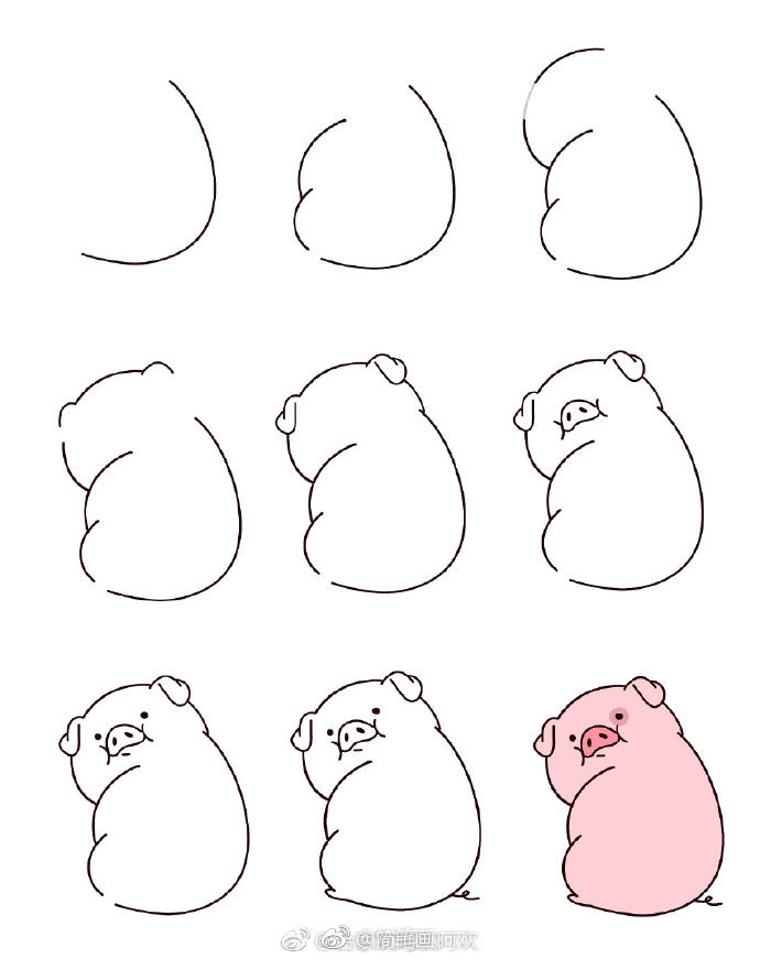 猪年到啦,小猪猪画起来 作者 合家欢阿欢阿欢