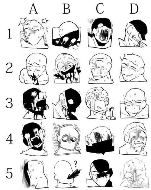 表情参考 绘画教程