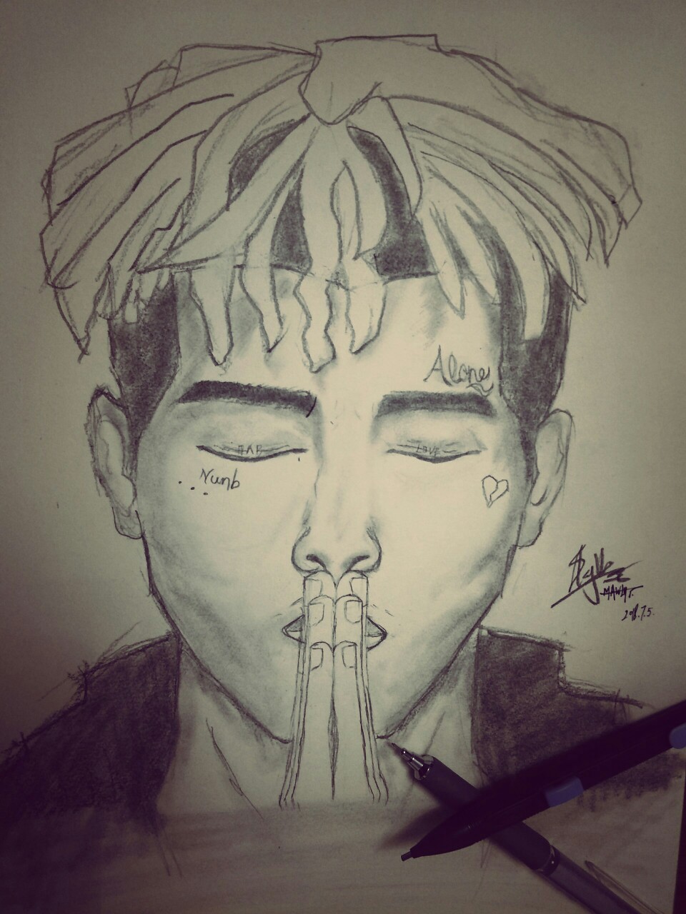 XXXtentacion纹身手稿,XXXtentacion纹身图案 xxxtentacion