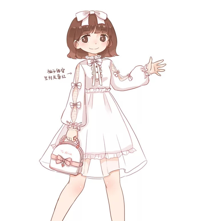 【to alice】c4555原创千千结·镂空蕾丝袖少女感连衣裙