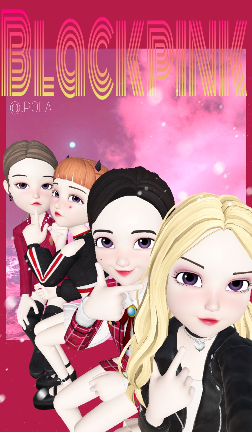 blackpink卡通rose,blackpink卡通 野原向曰葵 blackpink壁纸 lisa jennie jisoo rose jisoo粉色系 软妹