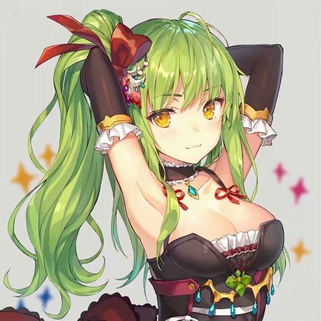 美少女万华镜#绿发#头型#可爱头像#二次元少女#贺岁图#头花#眼镜