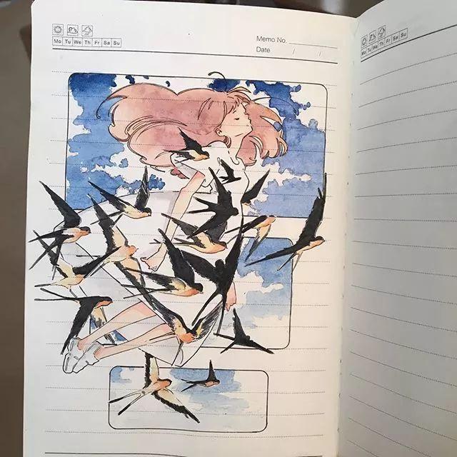 水彩插画(by:日本插画师lke)