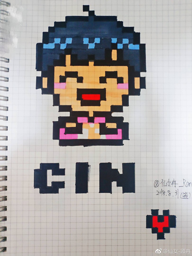 呐,农农像素画,图片下发有微博水印,自己去翻