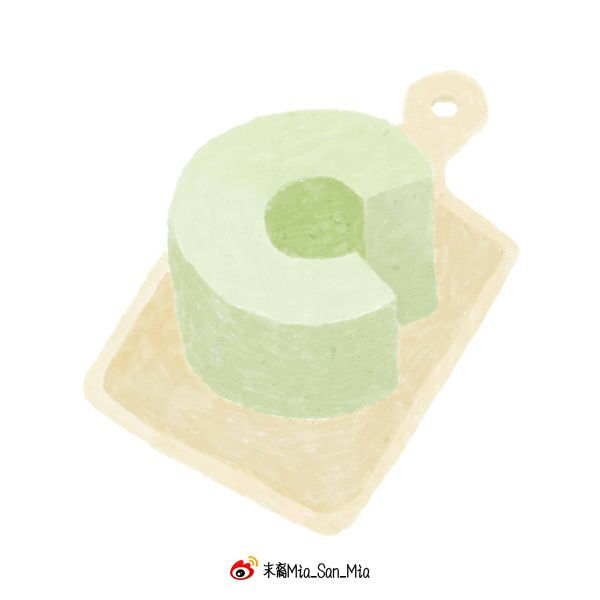 小清新插画 抹茶插画 水彩 简笔画 手账 手账素材 抹茶 手绘抹茶 抹茶