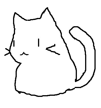 简约线条猫表情包图片