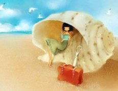 海边拾贝