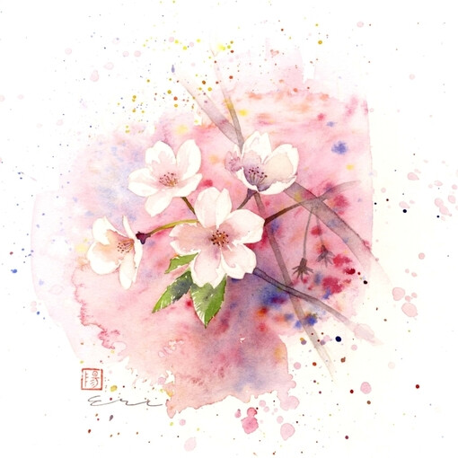 水彩真的是很神奇,画面透着淡淡的光,很明…-堆糖