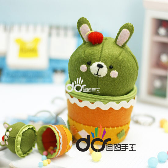 {。碧绿色的兔子}零钱包首饰盒置物盒 迪欧…-