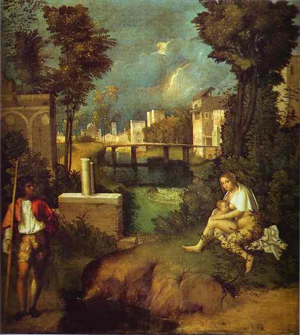 乔尔乔内是第一个真正意义上的意大利威尼斯画派画家,架上画的先行者.