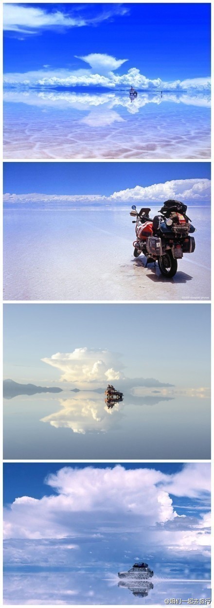 【玻利维亚,天空之镜】—— 我已分不清是天空倒影在湖水中,还是湖水