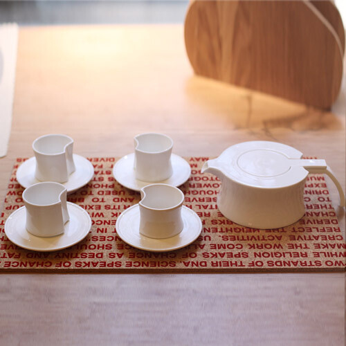 哲品家居景德镇高白瓷咏竹陶瓷茶具礼品套装玫