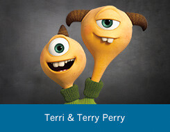 学生档案- terri and terry perry, 两头生怪物, 主修舞蹈和英语