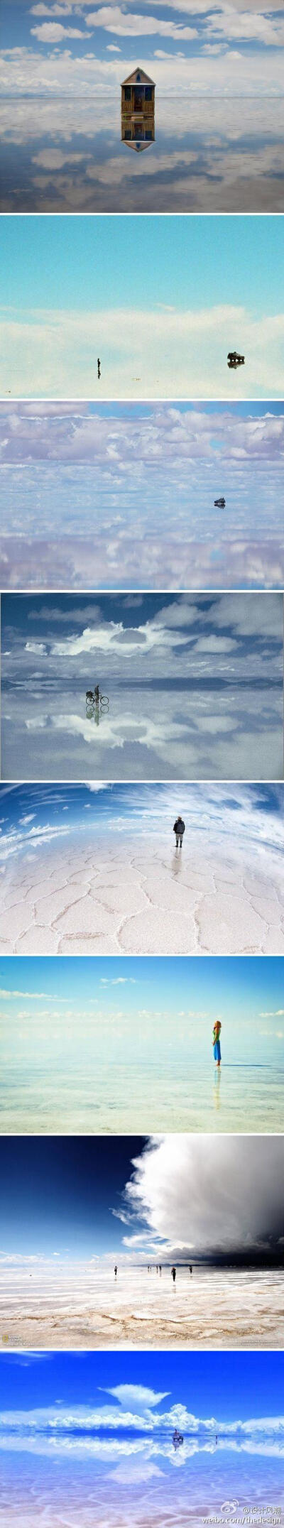 【玻利维亚 乌尤尼盐沼(uyuni salt flat】海拔3,656米.