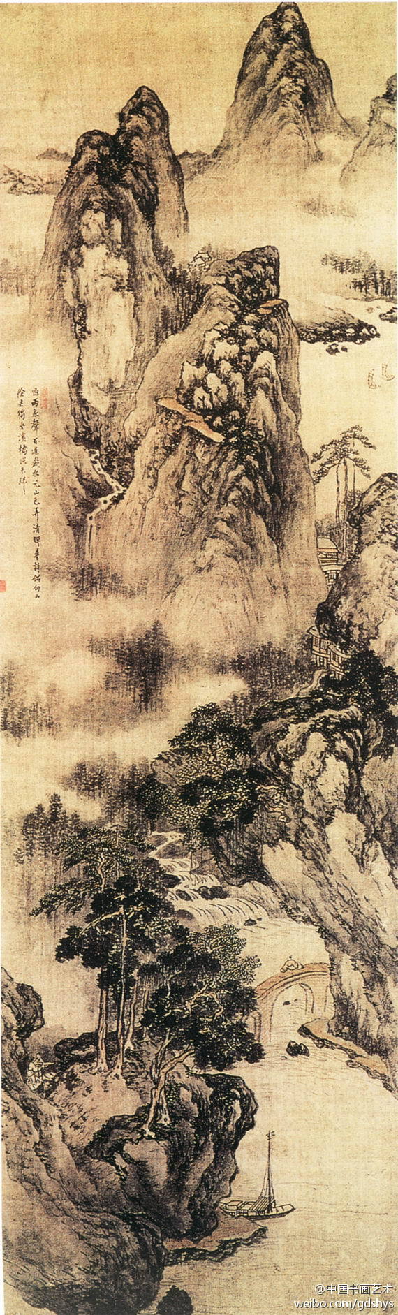 8cm,横49.2cm.此图以平远法构图,画山水萦映,雾霭迷漫.