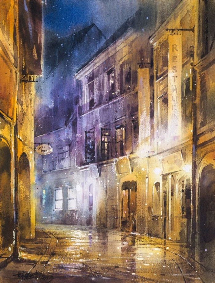 台湾水彩画家【林经哲】绘画作品.