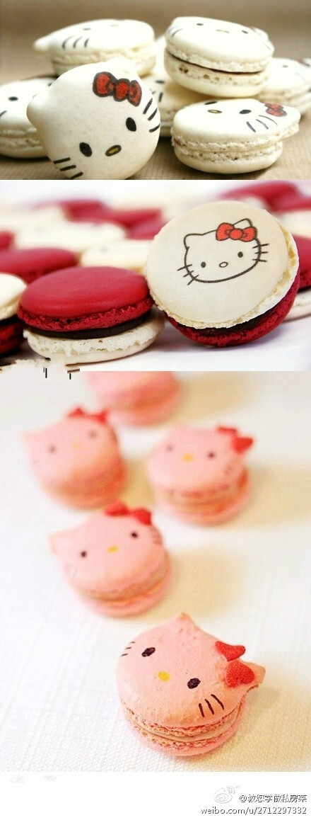 hello kitty马卡龙,这么可爱看着都心生怜爱,哪里舍得吃呢?