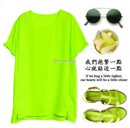 同色系搭配 | fluorescent green 荧光绿