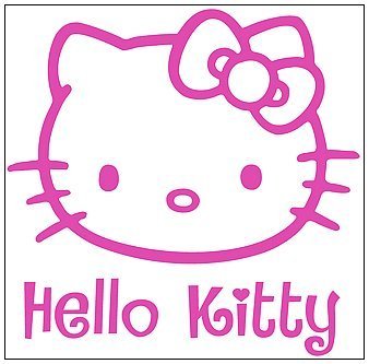 hellokitty贴纸笔记本旅行箱滑板磨砂贴画m材质模切