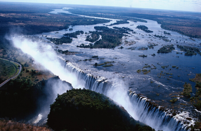 令人窒息的美景-赞比亚与津巴布韦交界,维多利亚瀑布 维多利亚瀑布宽