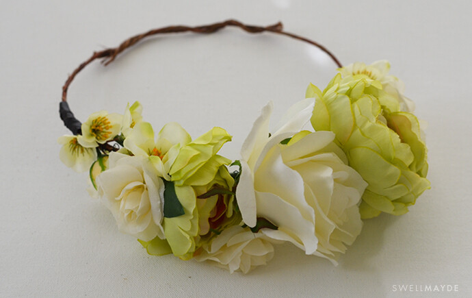 DIY鲜花头饰手工教程