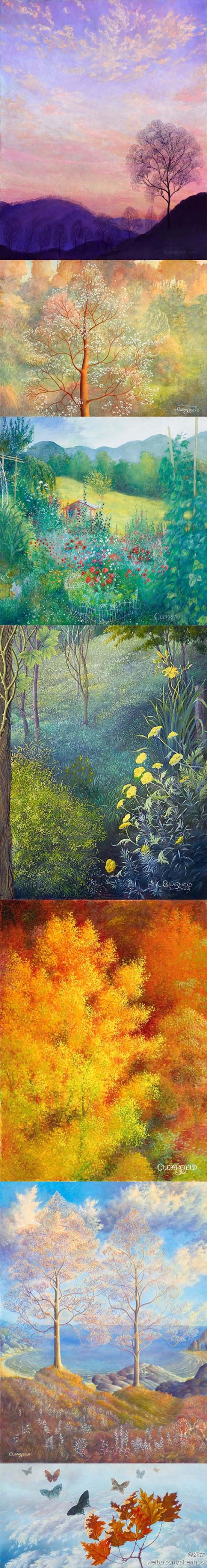 rachel clearfield风景画,他用画笔捕捉到了大自然最美的颜色