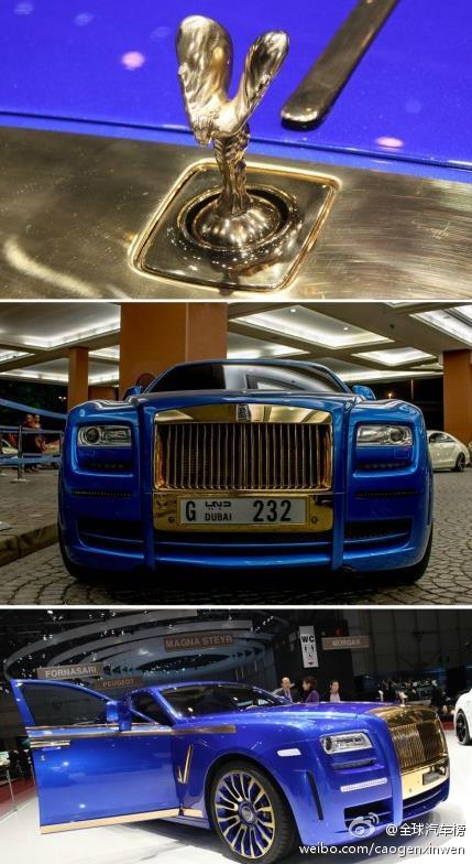 超级小飞人mansory gold rolls-royce ghost