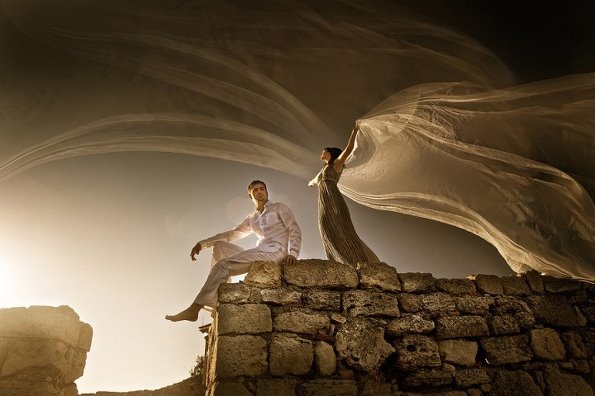 婚纱摄影中各种梦幻、唯美的飘舞头纱照片欣赏