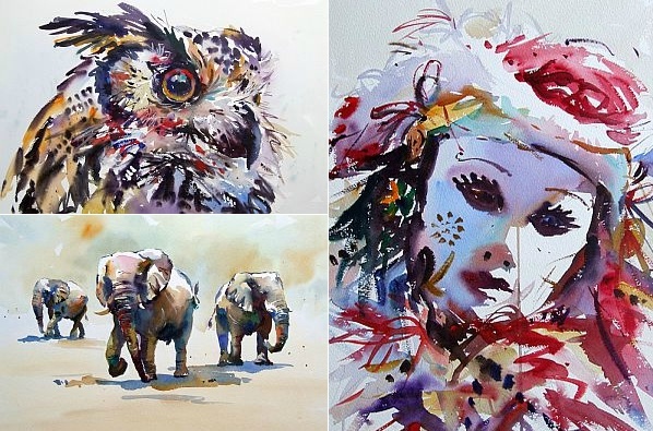 英格兰艺术家jake winkle水彩画作品