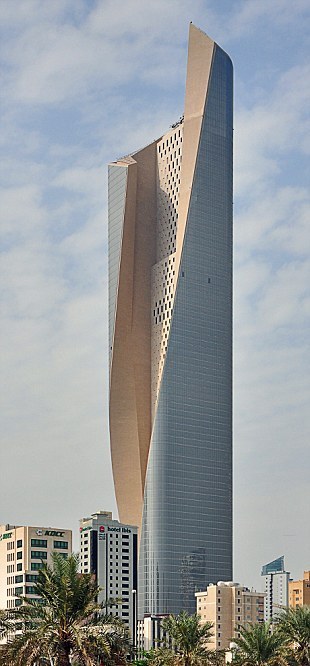 2012年度世界十大建筑 排名第二的是科威特高412米的阿尔哈姆拉塔.