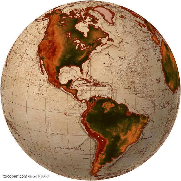 地球大陆图片素材-土黄色地球设计背景模版下载