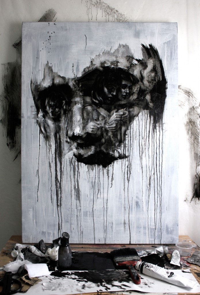 黑白油画和木炭画 | 英国纽卡斯尔艺术家 tom french