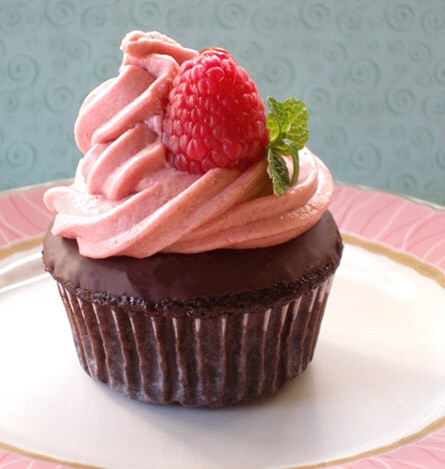 raspberry chocolate cupcake