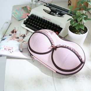 韩国官网粉色蕾丝个性内衣收纳盒\/旅行便携式