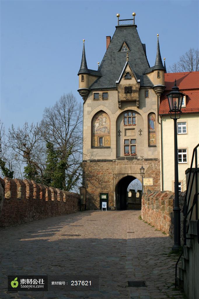 欧洲古老的庄园城堡建筑高清背景图片素材