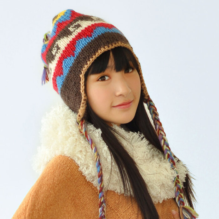 尼泊尔印象疯帽子与爱丽丝独家设计加厚女冬羊