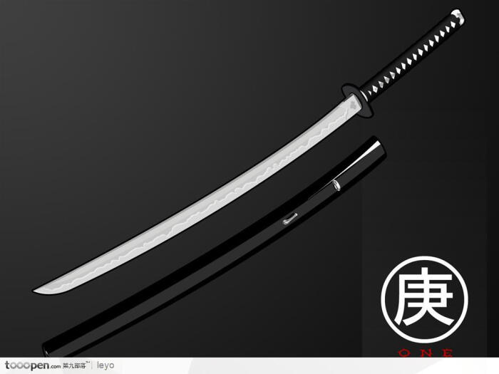 黑色非主流-庚日本刀、刀削设计素材-堆糖,美好
