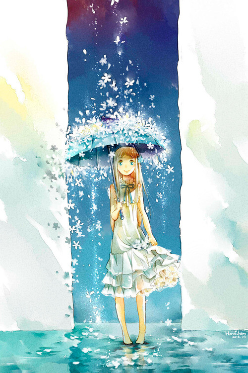 那朵花 长插画
