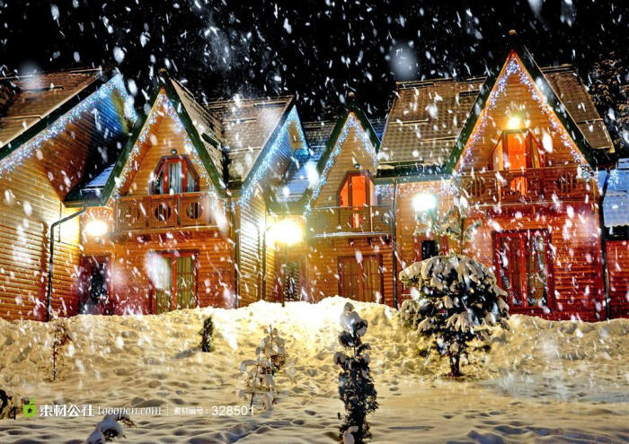 圣诞节雪景高清设计背景图片素材