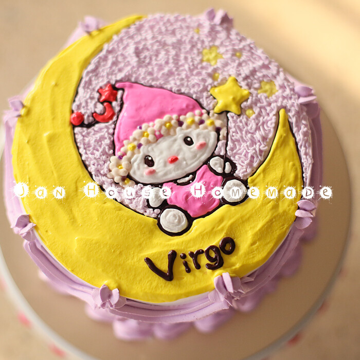 星座卡通定制蛋糕处女座简屋蛋糕可能是上海最好吃的蛋糕